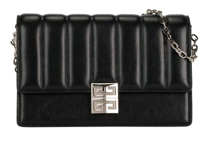 4G Padded Crossbody, &pound;595, Handbags, Black, Leather, Front view